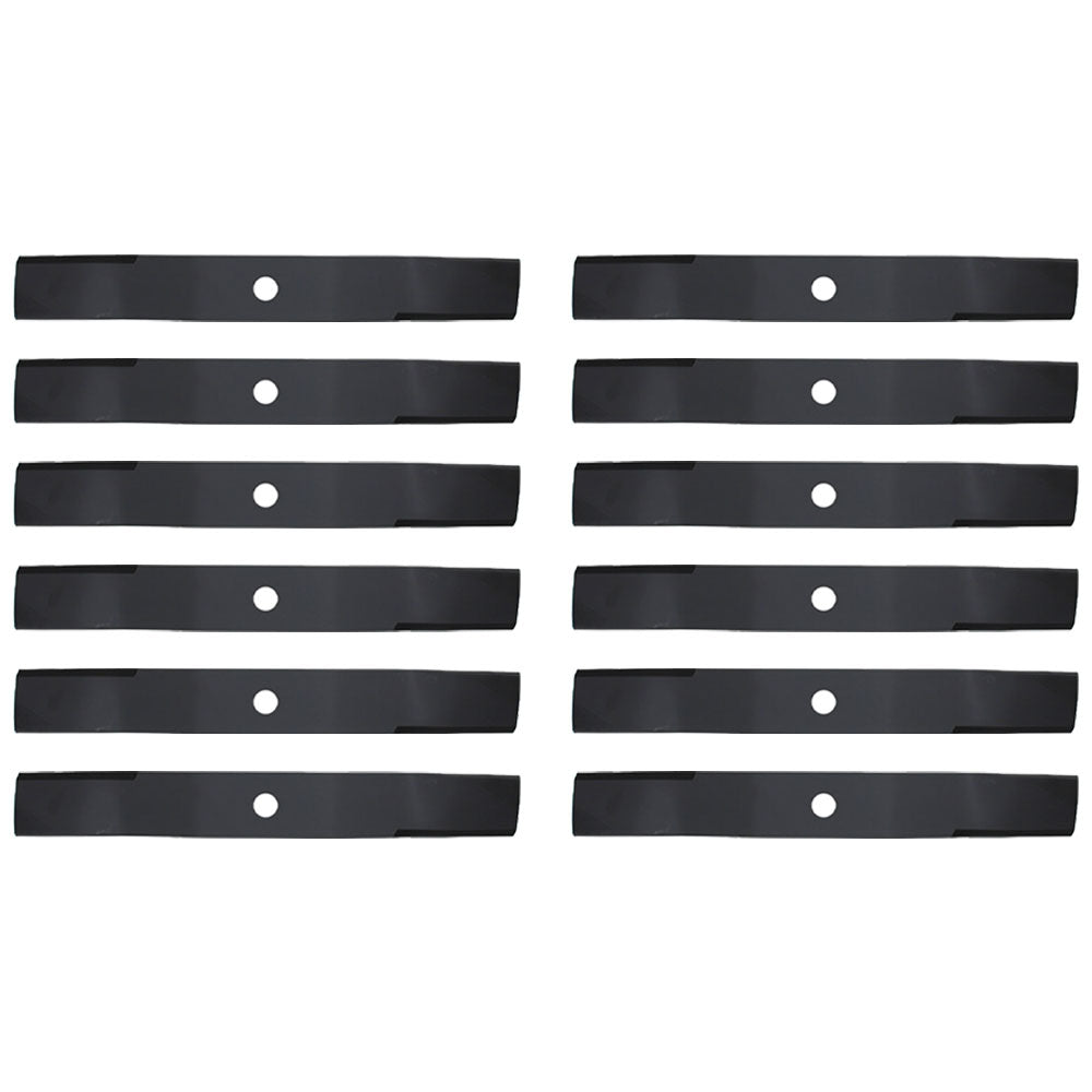 12 Repl Xht Heavy Duty Blades Fits John Deere Tcu30316 M136195 54" 7 Iron Decks