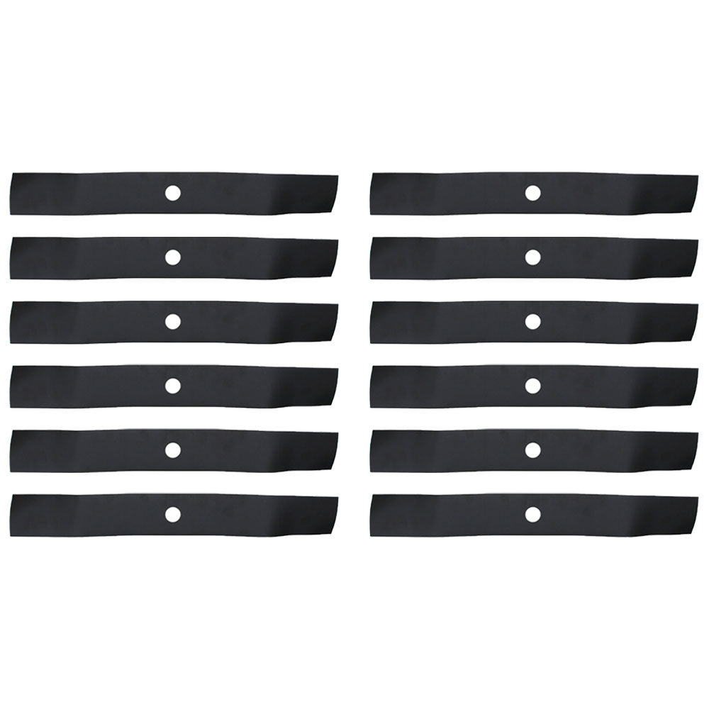 12 Repl Xht Heavy Duty Blades Fits John Deere Tcu30316 M136195 54" 7 Iron Decks