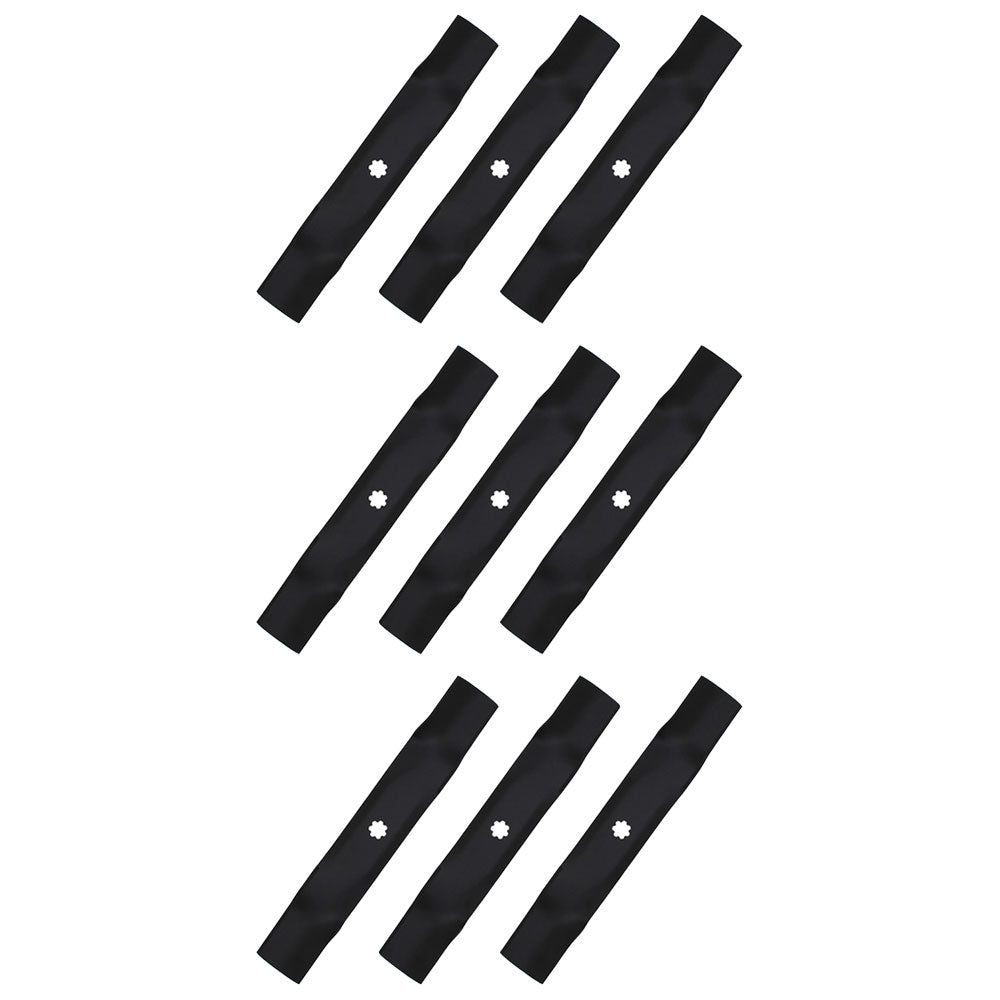 9 REPL HD BLADES Fits John Deere GY20852 GX21784 LA140 LA145 LA165 D140 D150