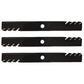 3PK 10072 Mulching Blades Fits John Deere M136195 TCU30316