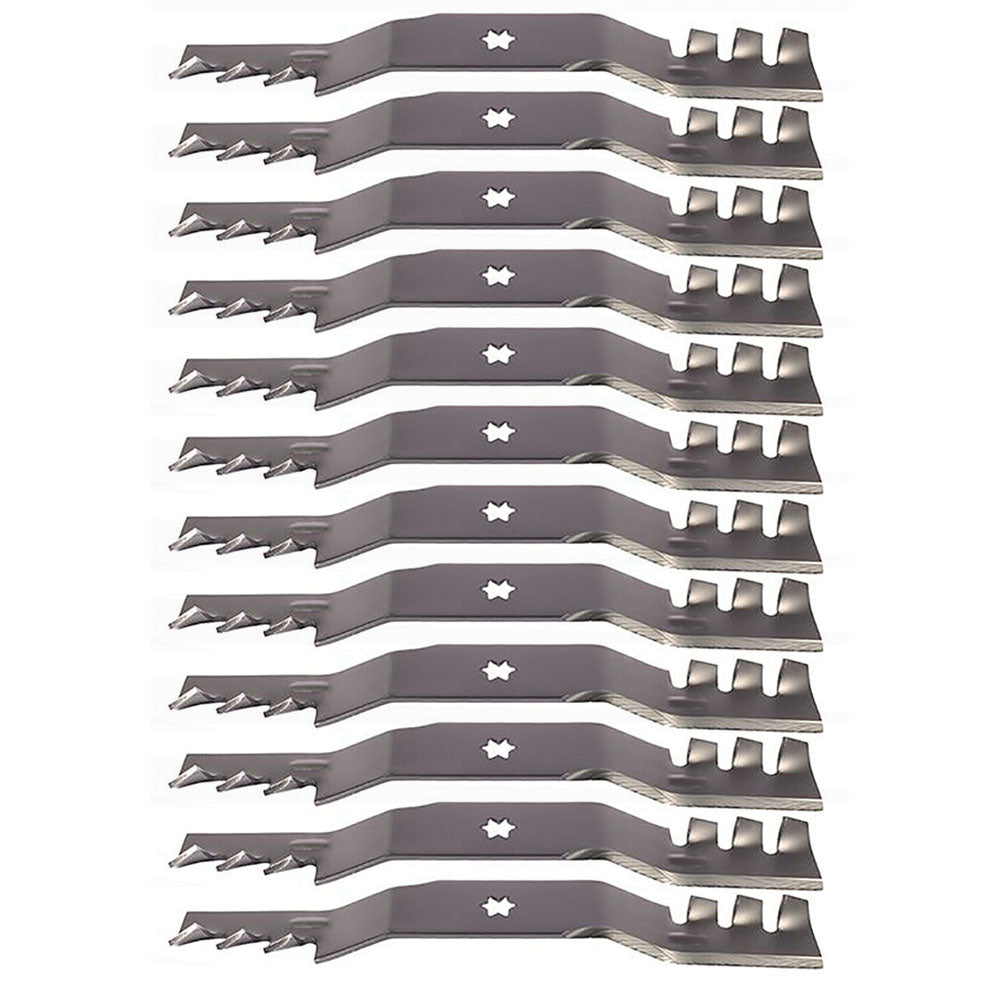 Qty 12: Toothed Mulching Mower Blade Fits Massey Ferguson Replaces 942-04053B