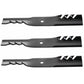 3 Pack HD Mulching Toothed Blades 48" Fits Exmark Fits Toro 103-6581 1520843