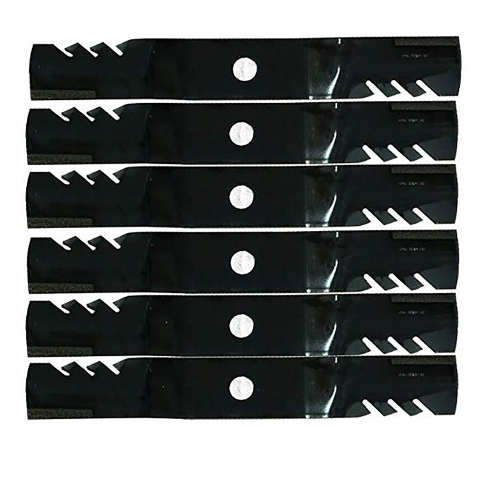 Qty 6: Toothed Mower Blade
 Fits Kubota Replaces 70000-00602-TOOTHED