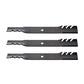 3 Pack 595-609 Mulcher Blades for Sears Fits Craftsman 137380 50"