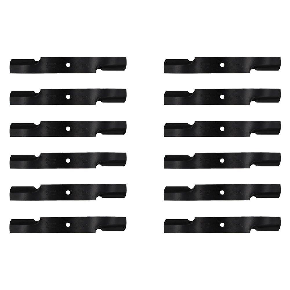 Qty 12: Notched Air-Lift Blade Fits John Deere Replaces AM104490