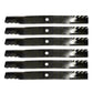 Set of Six Toothed Mulching Blades M143749 Fits John Deere Z810A Z820A Z830A