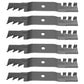 Qty 6: Toothed Mulch Mower Blade
 Fits John Deere Replaces M127500