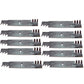 Qty 10: Toothed Mulching Blade Fits Husqvarna Replaces 113312X