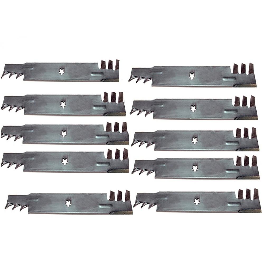 Qty 10: Toothed Mulching Blade Fits Husqvarna Replaces 113312X
