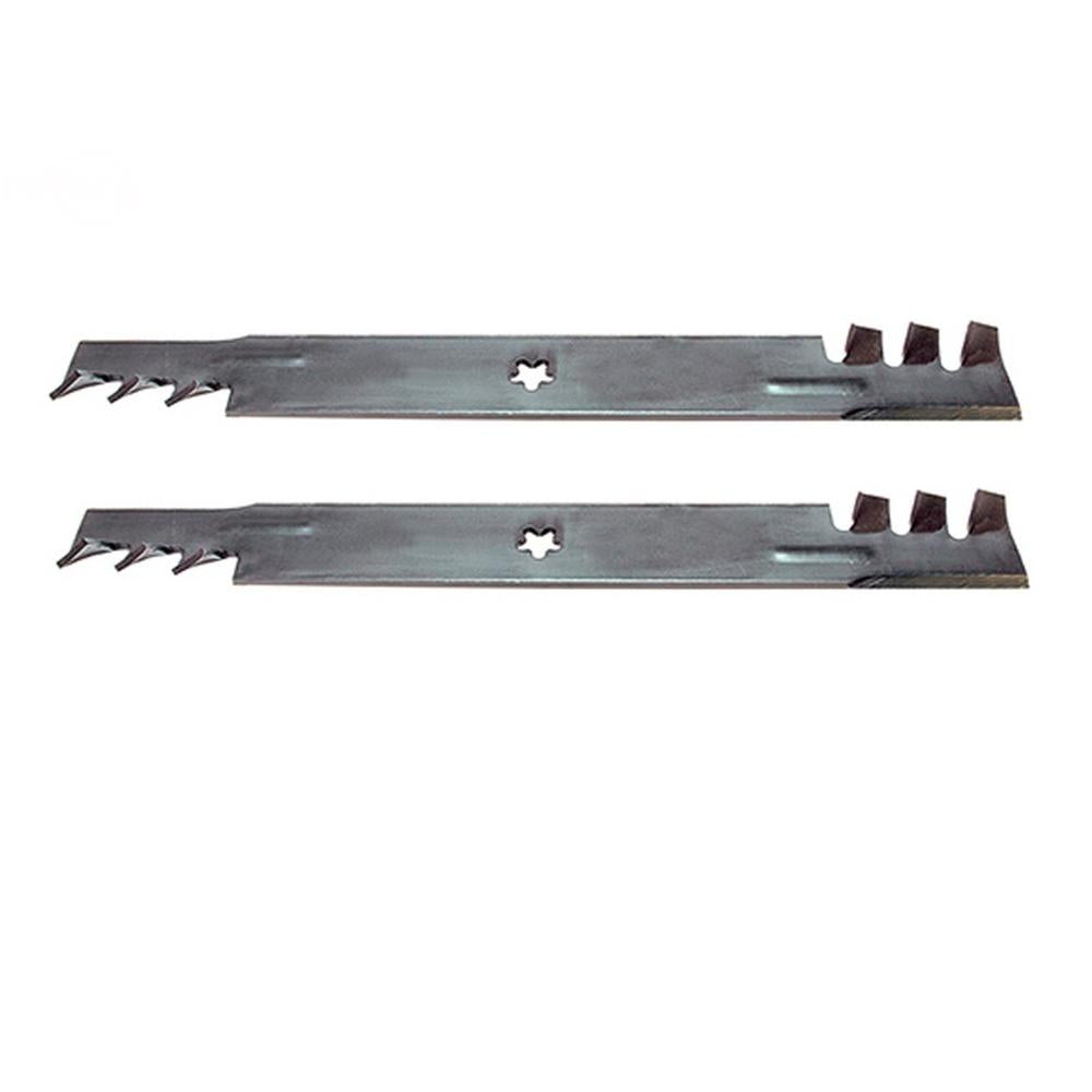 Qty 2: Toothed Mulching Blade
 Fits Poulan Replaces 134149-TOOTHED