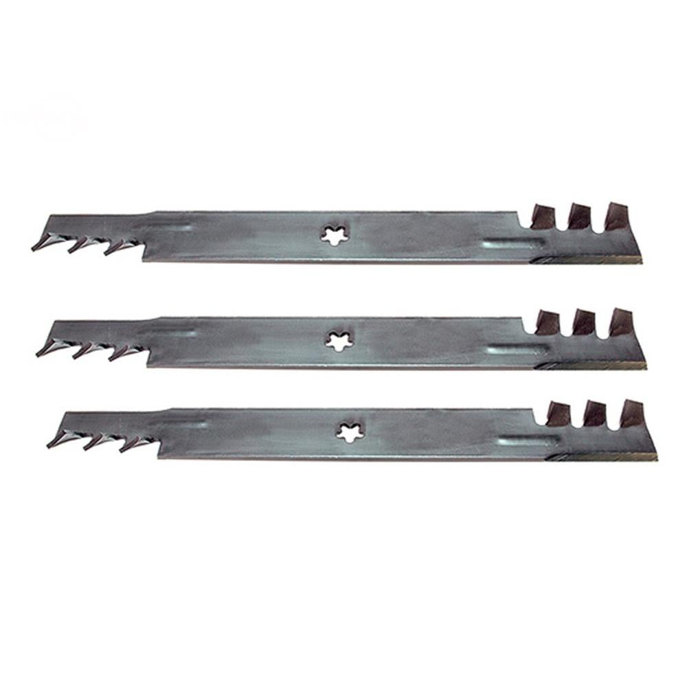 Qty 3: Toothed Mulching Blade Fits AYP Replaces 138498-Toothed