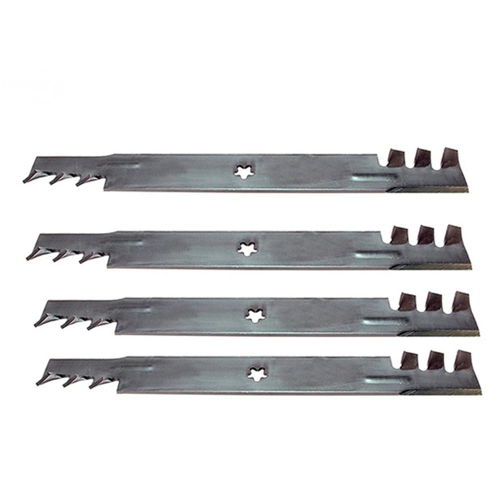 Qty 4: Toothed Mulching Blade Fits Husqvarna Replaces 113312X