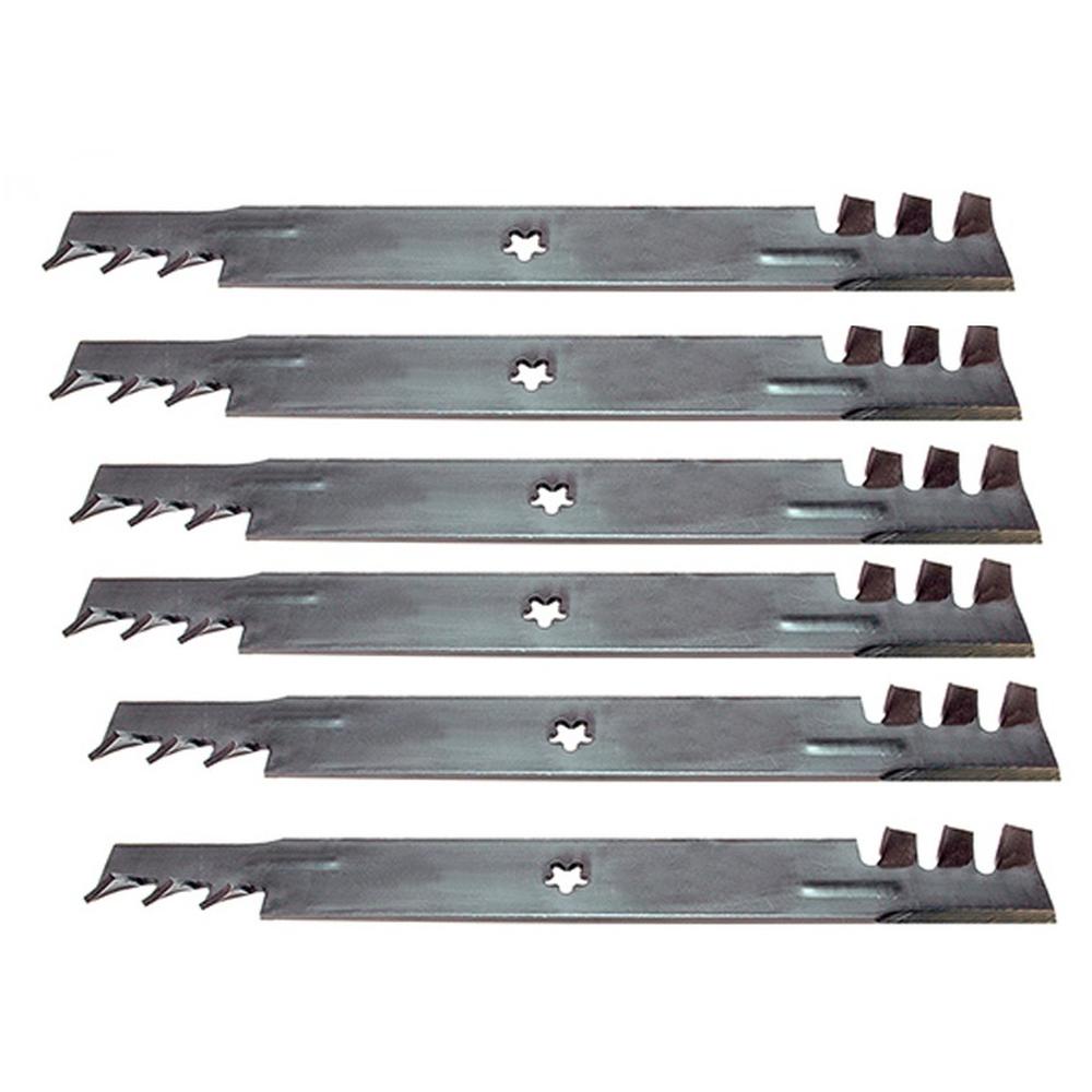 Qty 6: Toothed Mulching Blade Fits Husqvarna Replaces 113312X