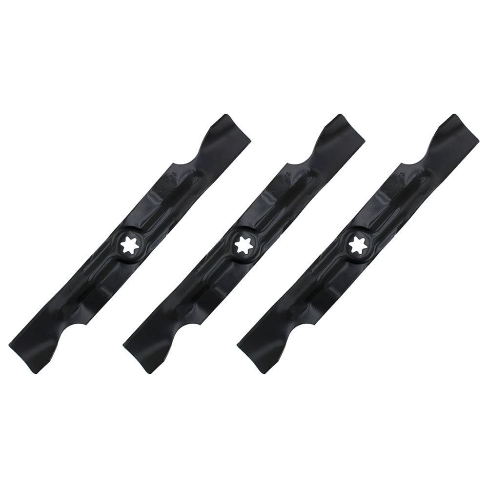 Zero-Turn Mower Blades Fits Cub Cadet RZT 50" Deck 742-04053B 942-04053C Pack of 3