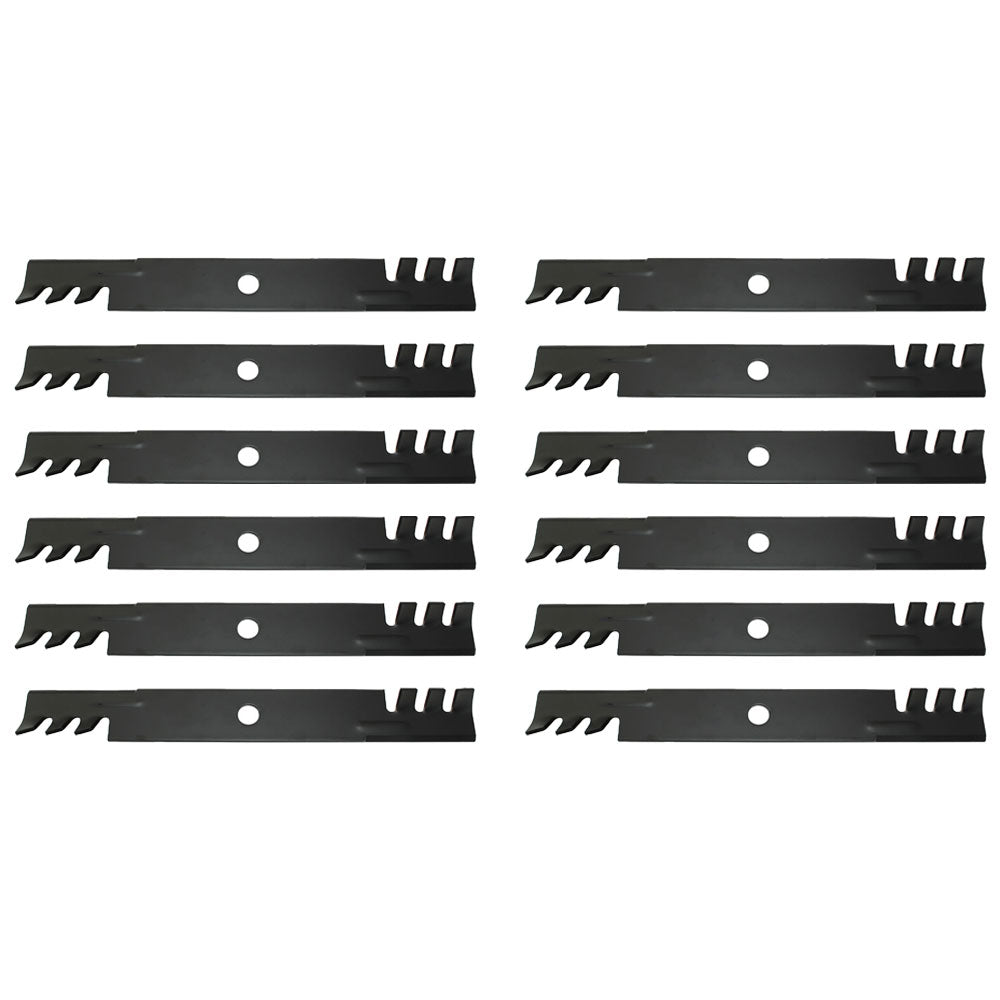 116-5174 Aftermarket Replacement Pack of (12) Toothed Mower Blades Fits Exmark