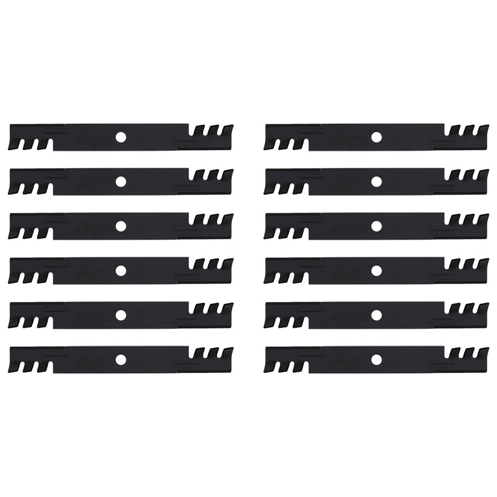116-5174 Aftermarket Replacement Pack of (12) Toothed Mower Blades Fits Exmark