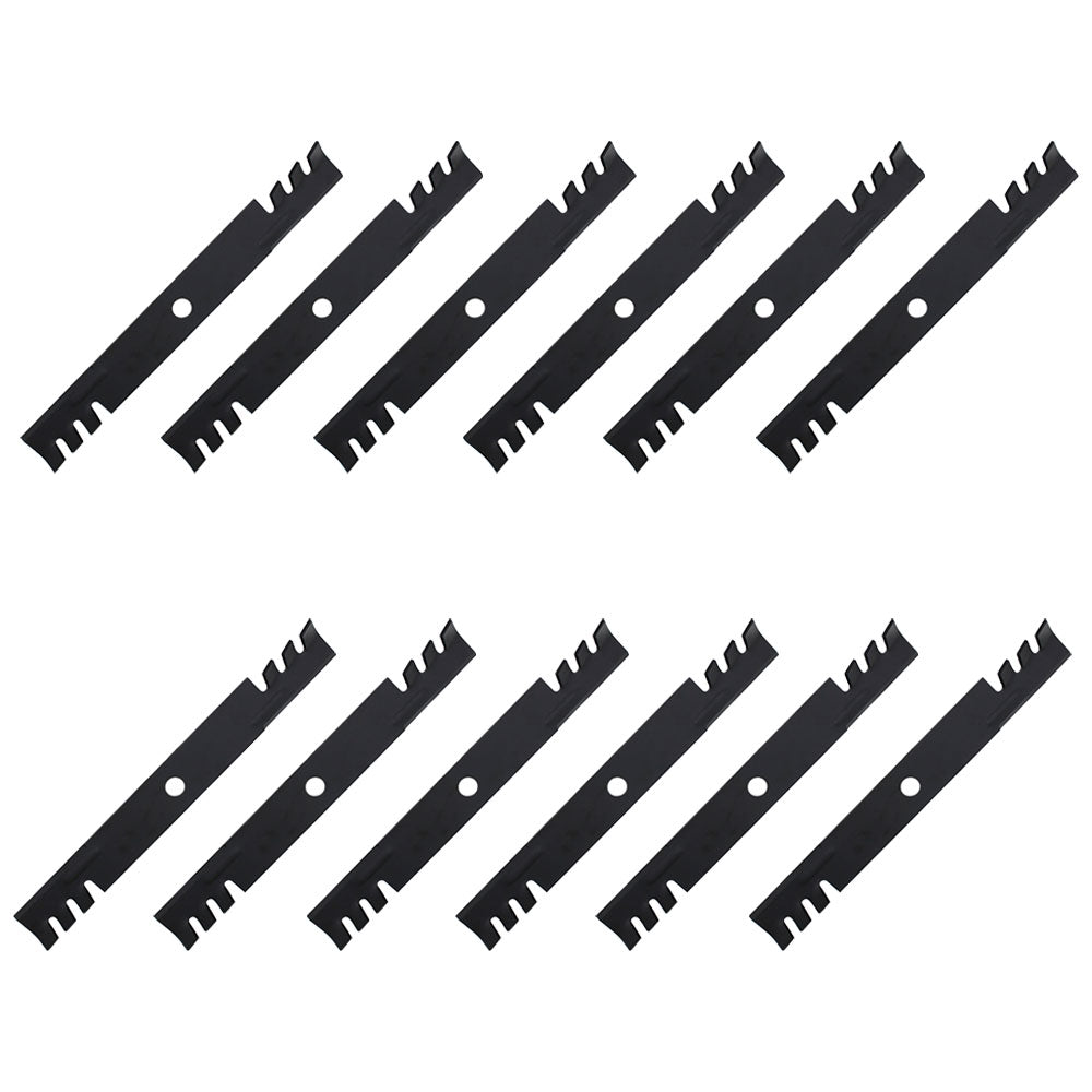 Qty 12: Toothed Mower Blade
 Fits Exmark Replaces 103-6393
