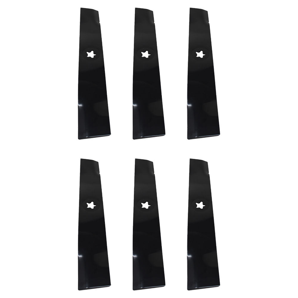 Qty 6: 16-5/8" Mower Blade with 5PT