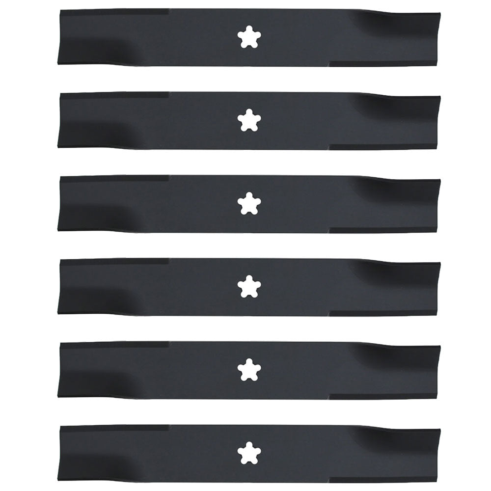 Pack of Six High Lift Blades Fits Snapper ZEKH48240 95087 Fits Kees 539 113425