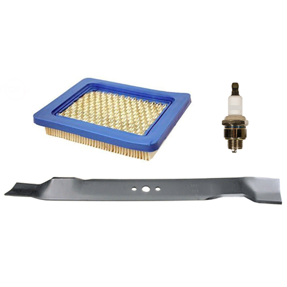 Mower Blade w/ Air Filter & Spark Plug Fits John Deere Replaces LG491588