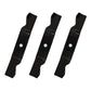 3 Toothed Blades fit Fits Toro 112-0931 98024 GT2300 54" Deck Lawn Mower Tractor