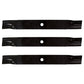 3 New HD Hi Lift Blades for 72" 7 Iron Mower Deck Fits John Deere TCU15882