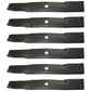 6 Blades Fits John Deere ZTrak Z375R Z525E Z540M Replace M143520 54C Deck Mower