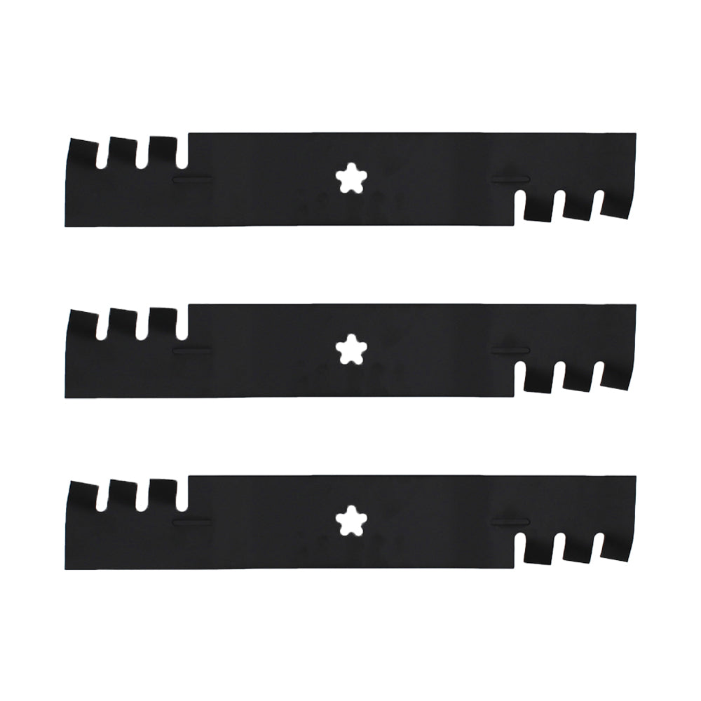 Qty 3: Toothed Mulching Mower Blade
 Fits Poulan Replaces LAB50-0112_x3