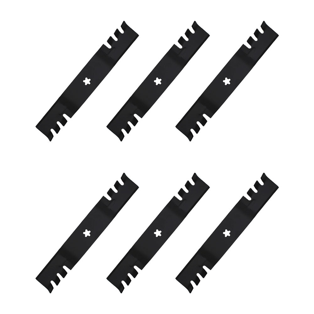 Qty 6: Toothed Mulching Mower Blade
 Fits AYP Replaces 187254