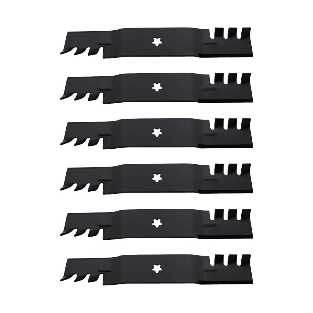 Qty 6: Toothed Mulching Mower Blade
 Fits AYP Replaces 187254