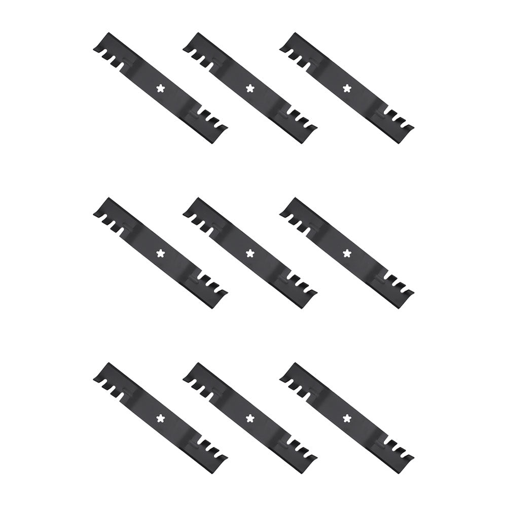 (9) Pack of Interchangeable Toothed Mulching Blades Fits Husqvarna Mowers