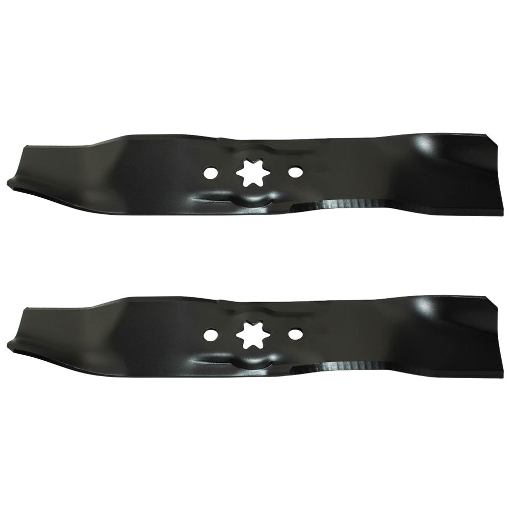 Two (2) New Aftermarket Replacement 14-13/16" X 6 Point Star Mulcher Blades