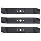 3 New Aftermarket Mower Outer Mulch Blades for 46" Decks 742-0611 742-0644