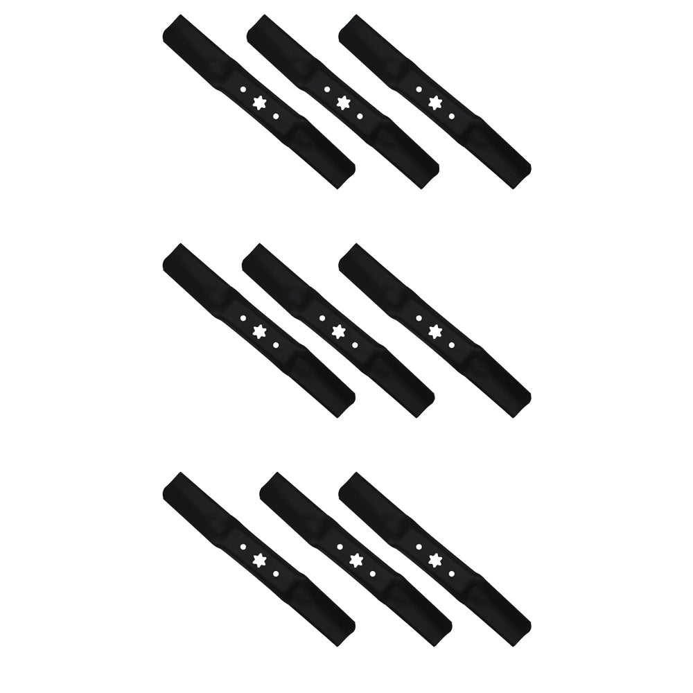 Nine (9) XT1 Mower Blades - XT1 Models GT50 LT50, LX50 - 50'' Fits Cub Cadet