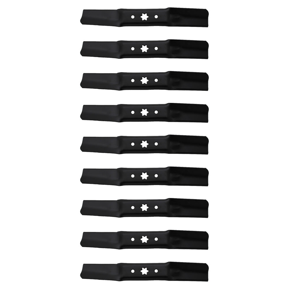 Nine (9) XT1 Mower Blades - XT1 Models GT50 LT50, LX50 - 50'' Fits Cub Cadet
