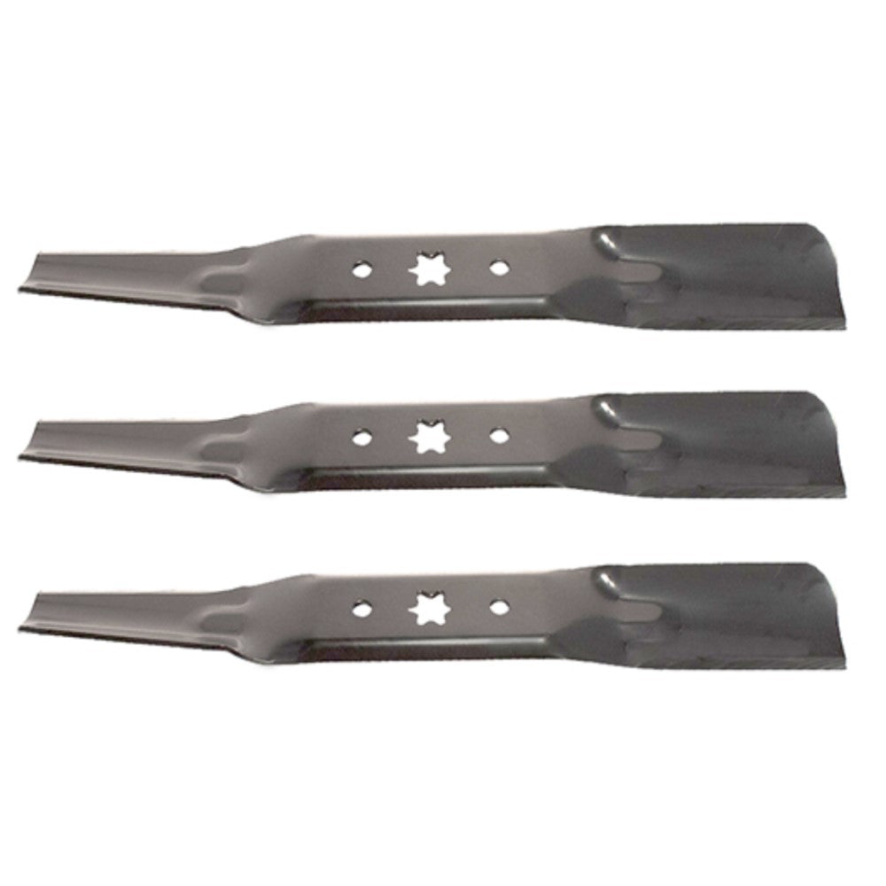 (3) Lawn Mower Blades 18-5/8" X 6 Point Star Fits Cub Cadet Mowers w/ 54" Deck