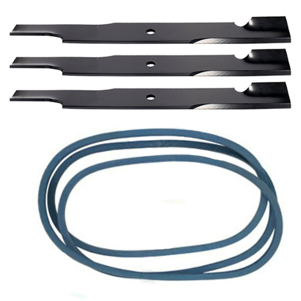 3 Blades and Deck Belt Fits Bad Boy Replaces A-B1DC1501 Made with Aramid