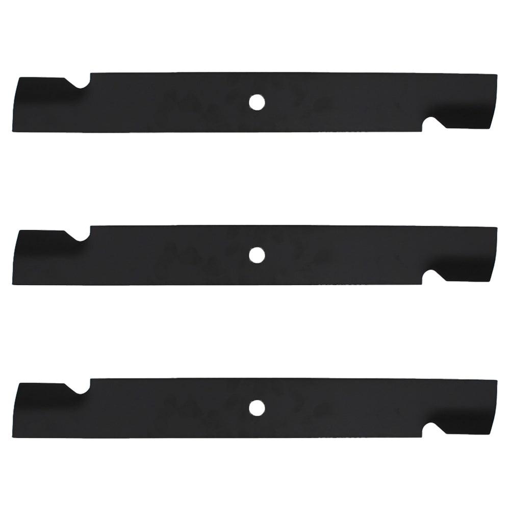 Qty 3: Notched High-Lift Mower Blade
 Fits Hustler Replaces 794685