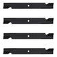 Qty 4: Notched High-Lift Mower Blade Fits Bad Boy Replaces 038-2007-00