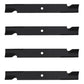 Qty 4: Notched High-Lift Mower Blade Fits Gravely Replaces 025124