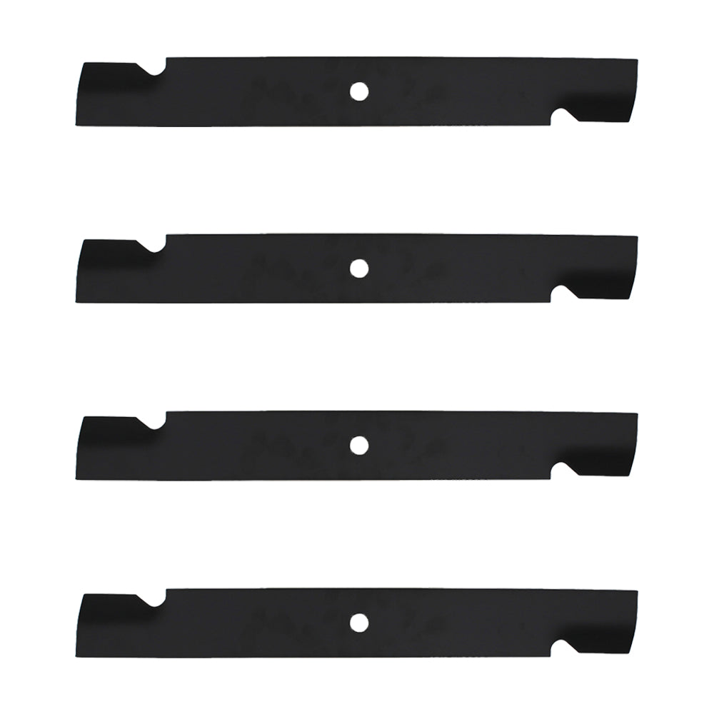 Qty 4: Notched High-Lift Mower Blade Fits Gravely Replaces 025124