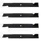 Qty 4: Notched High-Lift Mower Blade Fits Hustler Replaces 794685