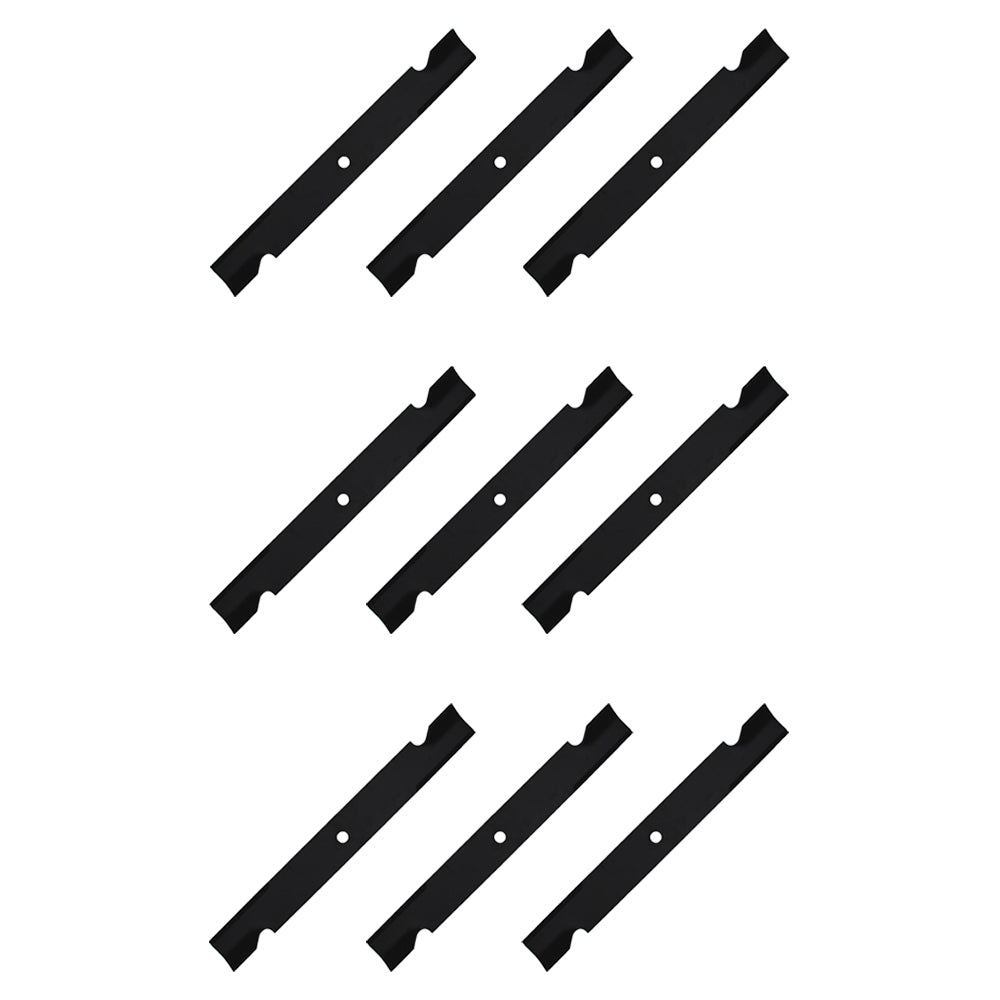 Qty 9: Notched High-Lift Mower Blade
 Fits Hustler Replaces 794685