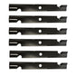 Qty 6: High Lift Notched Mower Blade Fits Exmark Replaces 103-6383