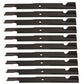 Qty 10: Notched High Lift Mower Blade  Fits Snapper Replaces 1-7081