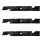 (3) Lawn Mower Blades 17-1/2" x 2-1/4" x .160" Fits Toro Titan Z 50" 117-1156-03