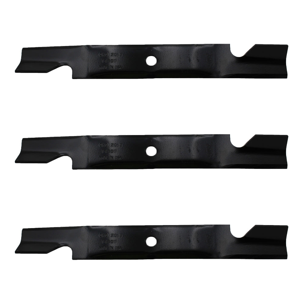 (3) LawnRAZOR Blades Fits Toro Titan ZX5000 ZX5020 117-1156-03 High Lift Notched