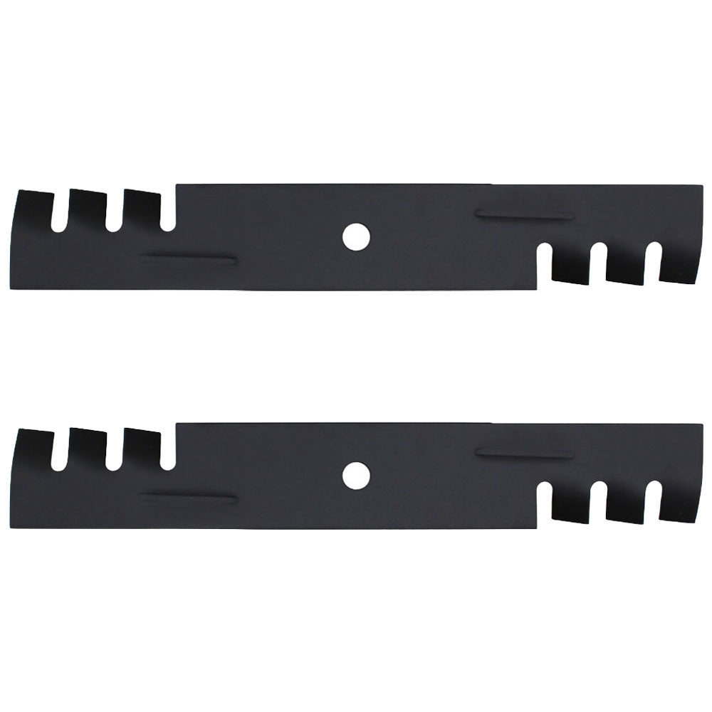 Qty 2: Toothed Mulching Blade Fits John Deere Replaces AM104489
