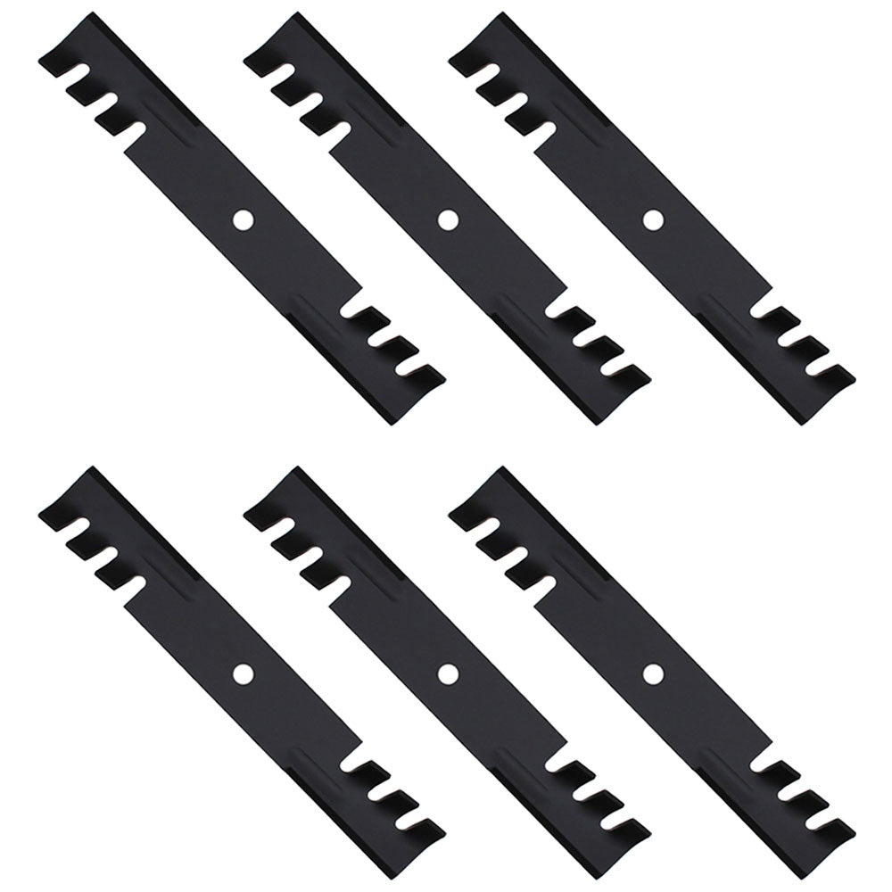 Qty 6: Toothed Mulching Blade Fits John Deere Replaces AM104489