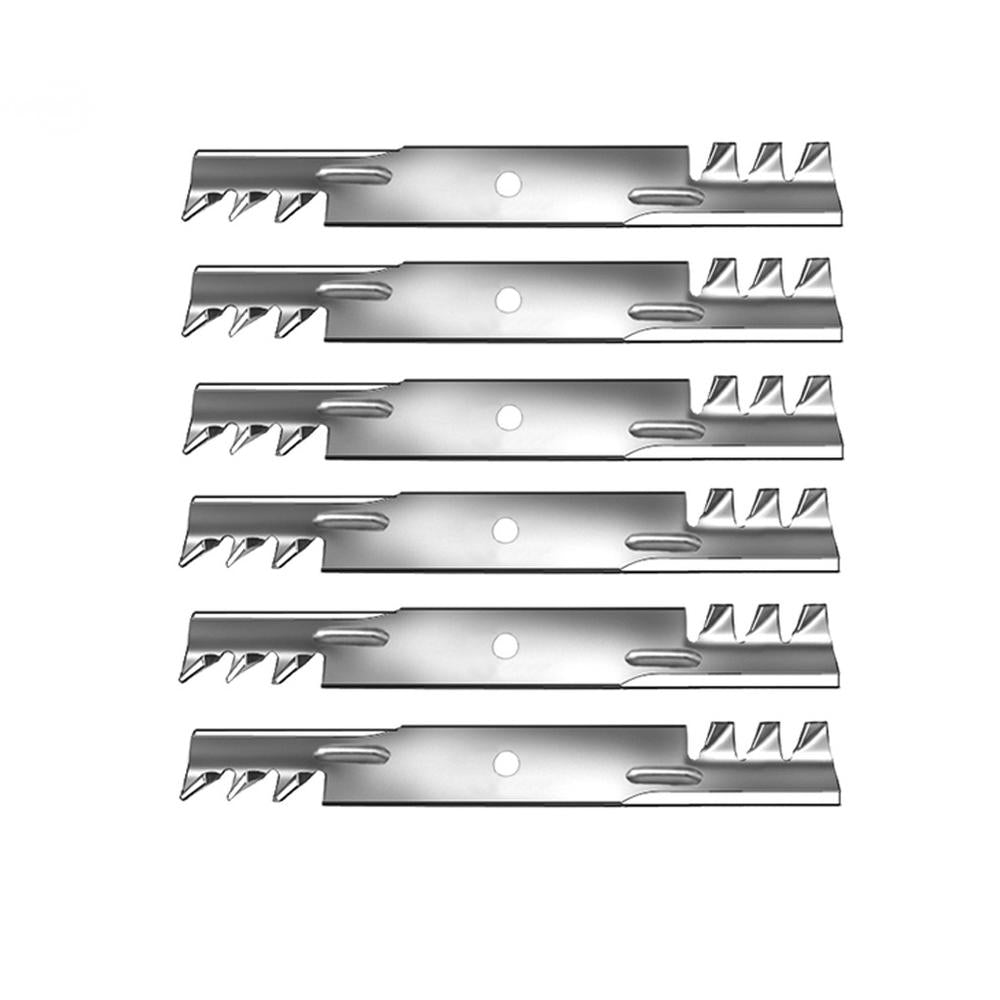 (6) Zero Turn Mower 61'' Deck Mulch Blades - Tiger Fits Cub & Tiger Fits CAT For